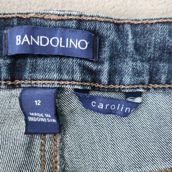 BANDOLINO Jeans WOMENS SIZE 12 CAROLINE Straight Leg Blue Denim - Picture 3 of 8